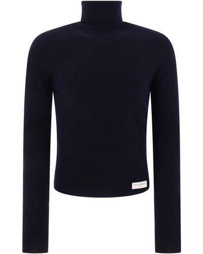 Balmain Sweater With Patch Logo - Blue