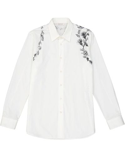 Alexander McQueen Printed Shirt - Weiß