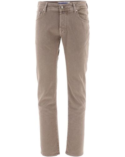 Jacob Cohen Stickte Jeans mit Foulard - Gris