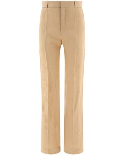 Chloé Chloé High Rise Op Maat Gemaakte Broek - Naturel