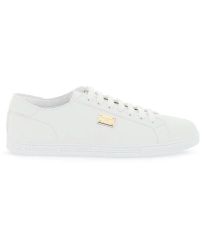 Dolce & Gabbana Leder 'saint Tropez' Sneakers - Wit