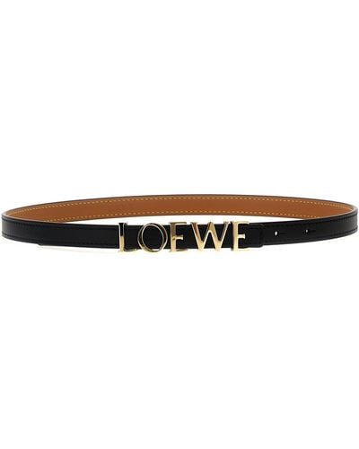 Loewe Lettering Belts - White