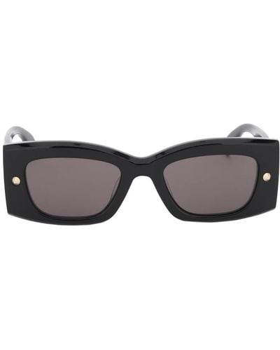 Alexander McQueen Gafas de sol Spike Studs con montura rectangular - Negro