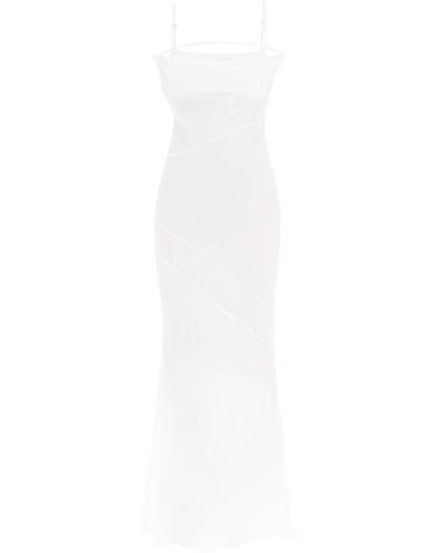 Jacquemus Semi-doorzichtige Maxi-jurk - Wit