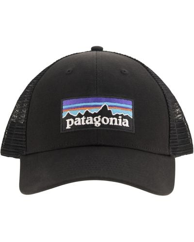 Patagonia Sombrero de con logotipo bordado en el frente - Negro
