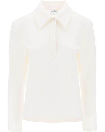 Courreges Courreves Cotton Piqué Polo Shirt - Weiß