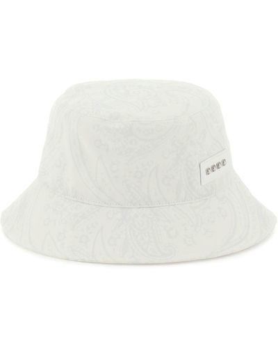 Etro PAISLEY BUCKET HAT - Bianco