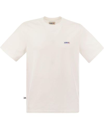 Autry Crew Neck T -Shirt mit Logo - Weiß
