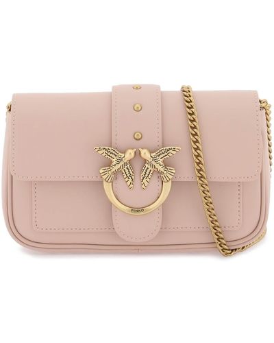 Pinko Love Pocket Simply Crosbody Bag - Roze