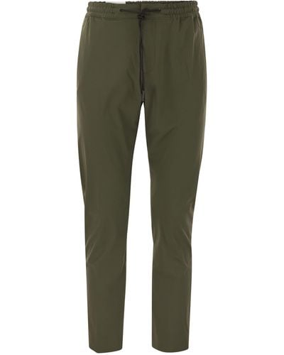 PT Torino "Omega" pantalones en tela técnica - Verde