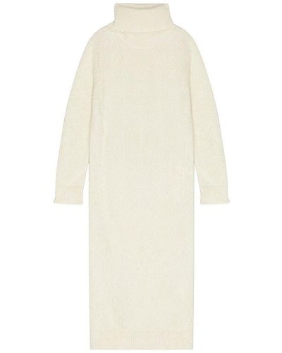 Saint Laurent Maglione extra lungo in mohair - Bianco