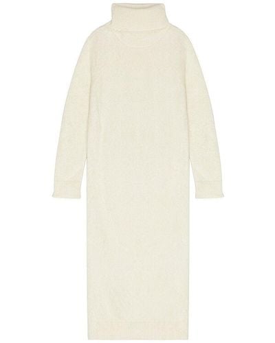 Saint Laurent Extra Long Mohair Sweater - White