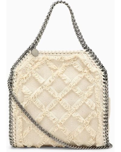 Stella McCartney Stella Mc Cartney Falabella Mini Bag With Cotton Embroidery - Natural