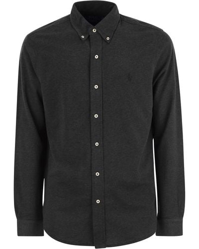 Polo Ralph Lauren Ultralight Pique Shirt - Zwart
