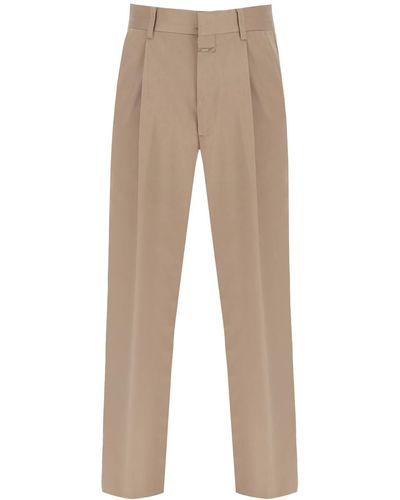 Closed 'blomberg' Loose Pants With Tapered Leg - Natural