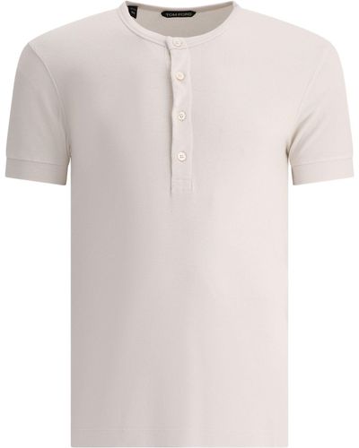 Tom Ford Henley T -shirts - Wit