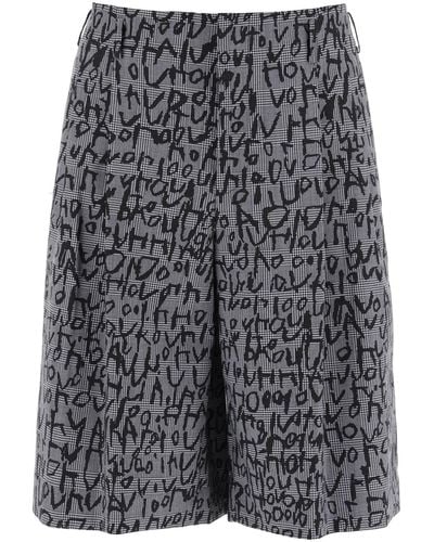 Comme des Garçons Artwork Motiv Shorts - Grau