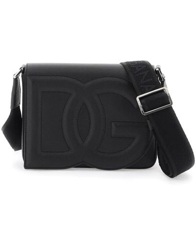 Dolce & Gabbana Bolsa de hombro de logotipo de DG de tamaño mediano - Negro