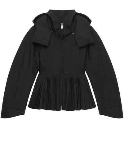 Givenchy Chaqueta con capucha plisada de - Negro
