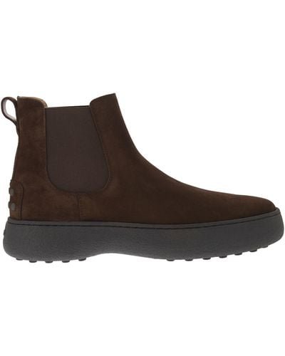 Tod's Tods Chelsea Boot Tods W. G. in Wildlederleder - Braun