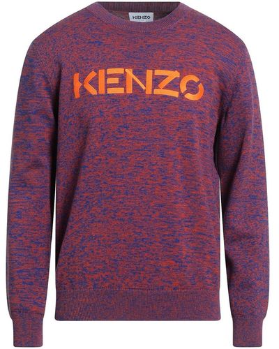KENZO Suéter de logotipo de Cotton - Morado