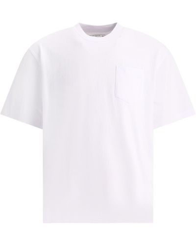 Sacai T -Shirt mit Reißverschlussdetails - Weiß