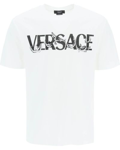 Versace Katoenen T-shirt Met Logo - Wit