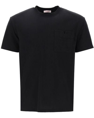 Valentino Garavani Regular Fit Pocket T -shirt - Zwart