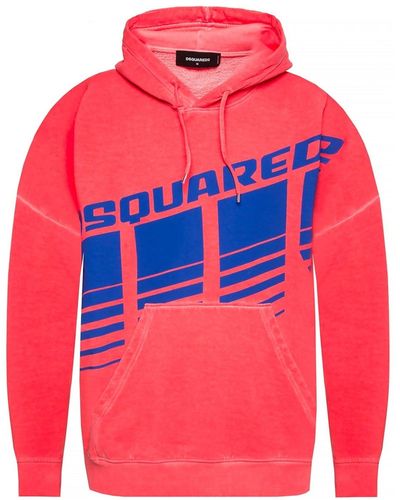 DSquared² Sweatshirt mit Logo in Übergröße - Rot