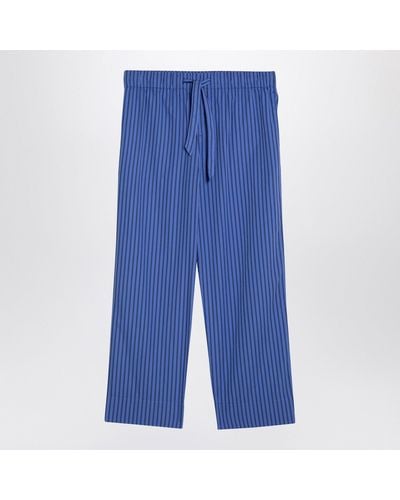 Tekla Light Striped Pyjama Trousers - Blue