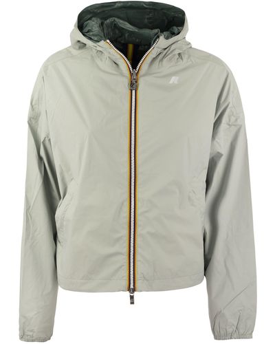 K-Way Laurette Plus Reversible Hooded Jacket - Gray
