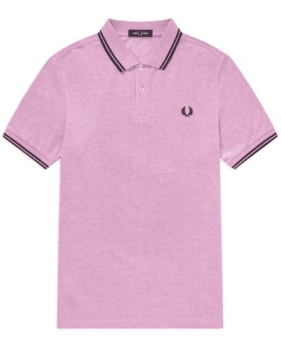 Fred Perry Twin Tipped M3600 J75 Roze Poloshirt - Paars