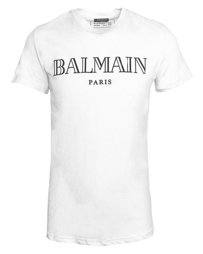 Balmain W8H8601I1259100 Weißes T-Shirt