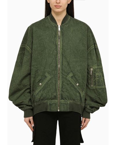 Halfboy Cotton Over Bomber Jacket - Green