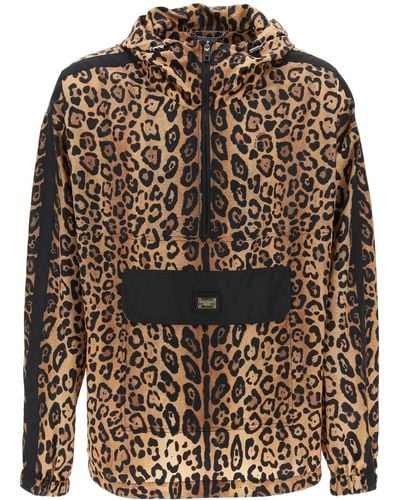 Dolce & Gabbana "Leopard Print Nylon Anor - Schwarz