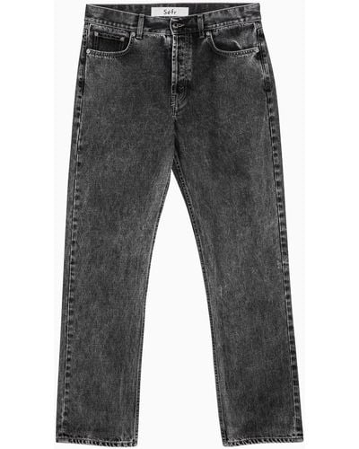 Séfr Regular Washed Denim Jeans - Gray