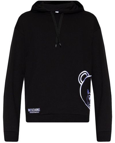 Moschino Moschino Unterwäsche Logo Sweatshirt mit Kapuze - Schwarz