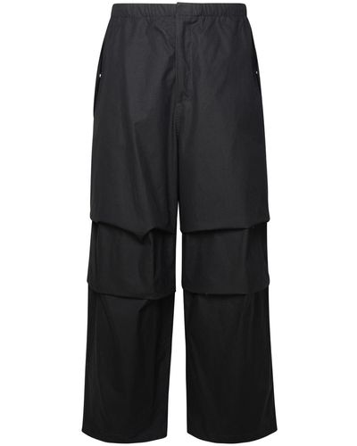 Jil Sander Pantalones de algodón negro - Azul