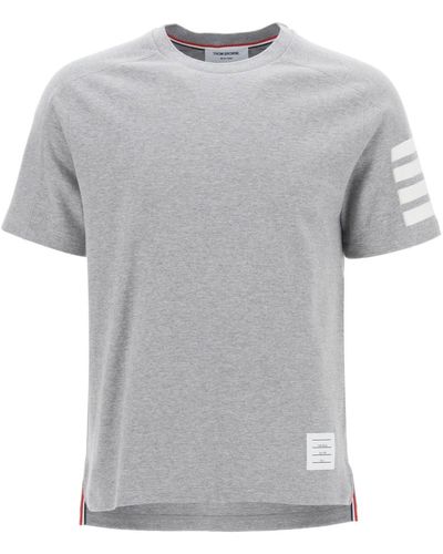 Thom Browne 4 Bar Crew Neck T -Shirt - Grau