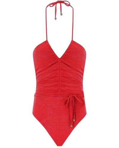 Max Mara Beachwear Cassandra Coral Swimsuit - Rouge