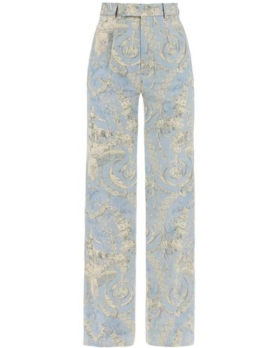 Vivienne Westwood Sur un pantalon de rayonne - Bleu