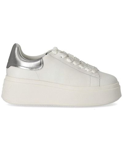 Ash Moby White Silver Sneaker - Weiß