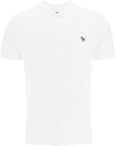 PS by Paul Smith Organic Cotton Slim Fit Polo Shirt - Wit