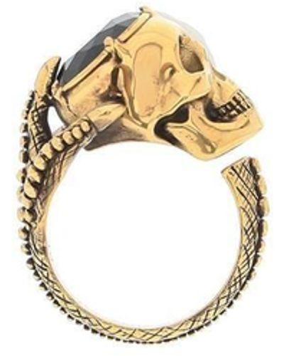 Alexander McQueen Victorian Skull Ring - Mettallic