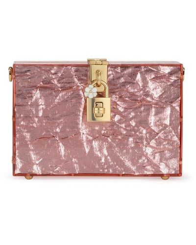 Dolce & Gabbana Metallic-Tasche - Pink