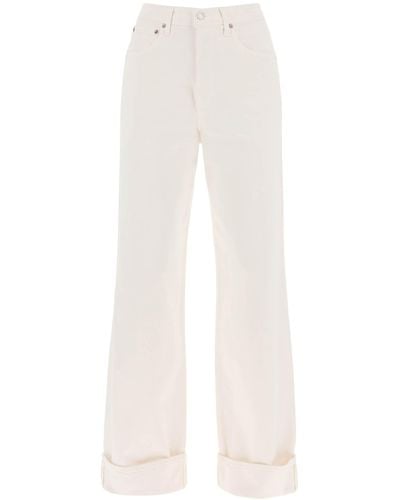 Agolde Dame Wide Leg Jeans - Wit