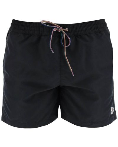 Paul Smith Zebra Print Sea Boxer - Black