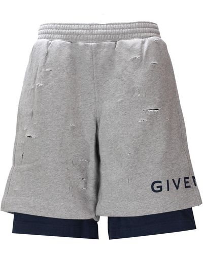 Givenchy Man Gray/blue Shorts Bm5161 - Grijs