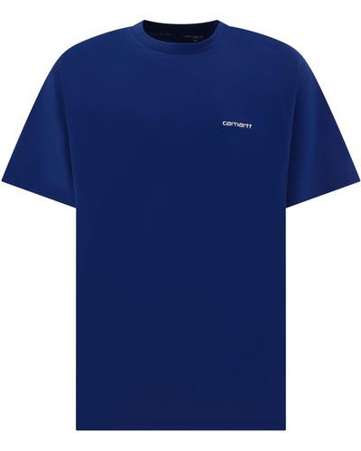 Carhartt "Skript Stickhemd" T -Shirt - Blau