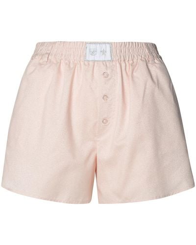 Chiara Ferragni Pink Viscose Blend Shorts - Neutro